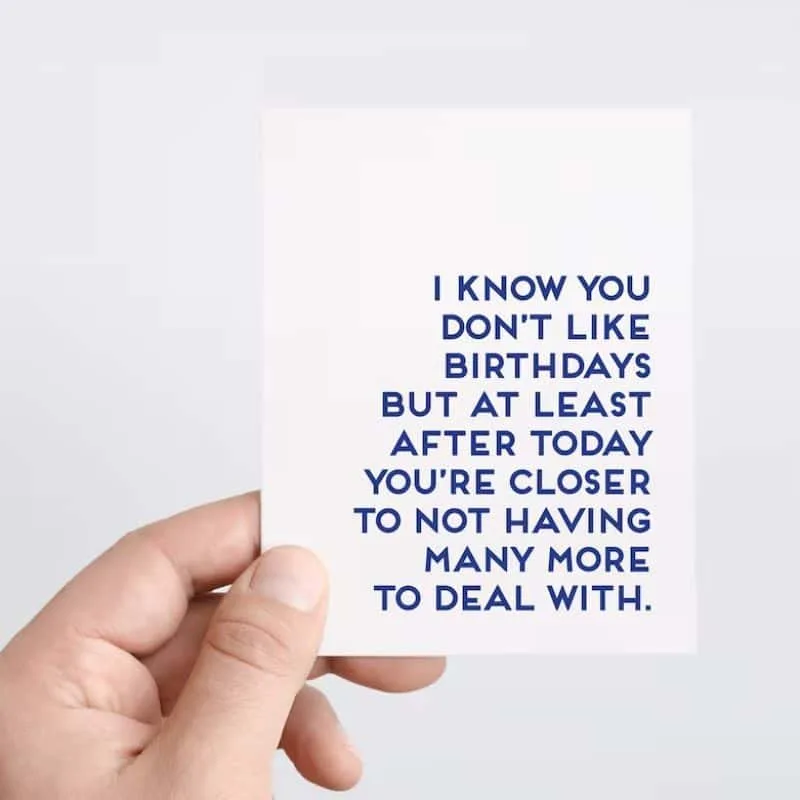 Hilarious 'getting Older' Birthday Card