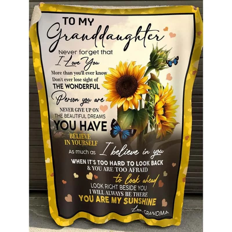 To My Granddaughter Blanket