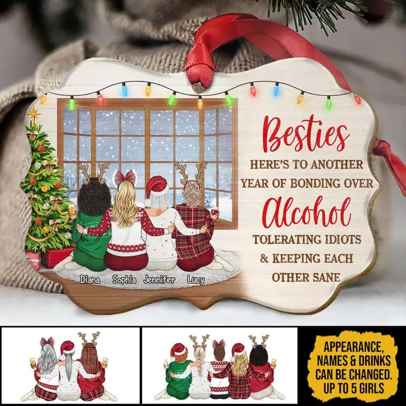 Besties Christmas Ornament