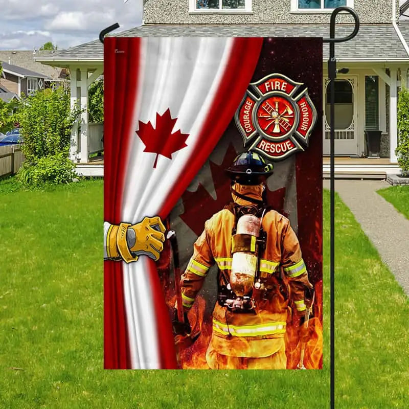 Firefighter Canada Flag
