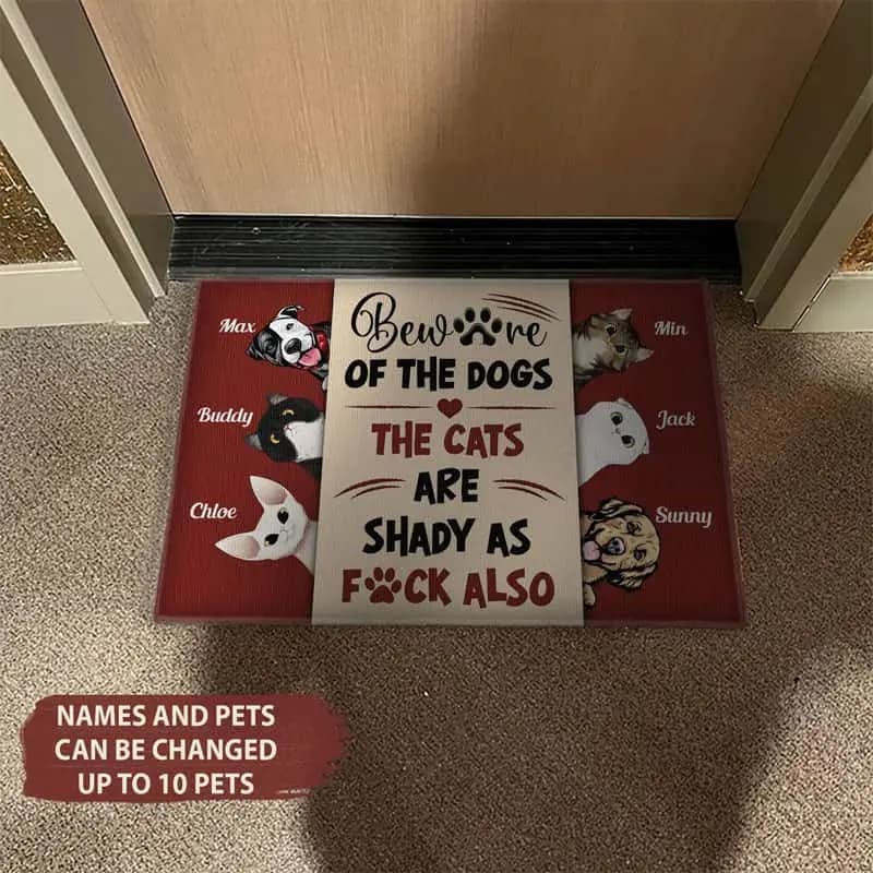 Beware Dog Rug