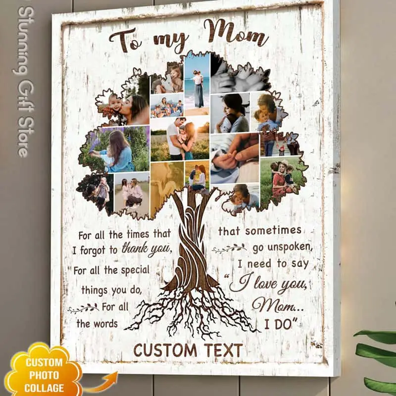 To My Mom Family Tree Wall Art