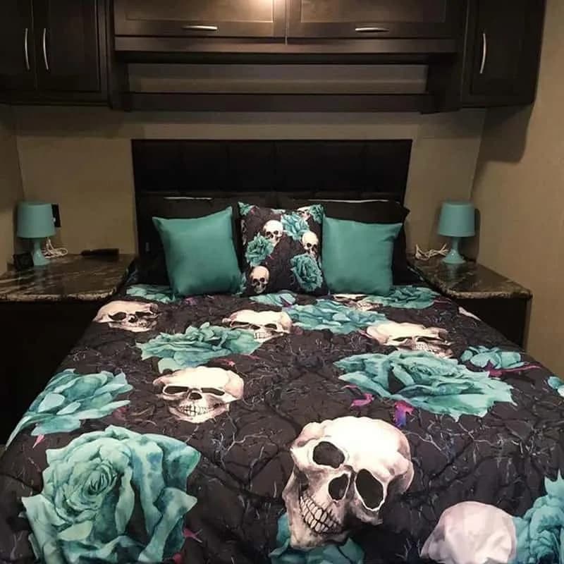 Skulls Bed Set Blanket