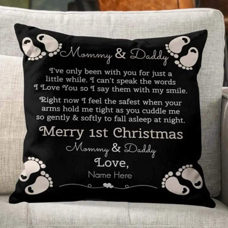 Merry 1st Christmas Pillow