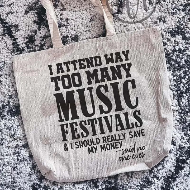Music Festivals Totebag Tote Bag
