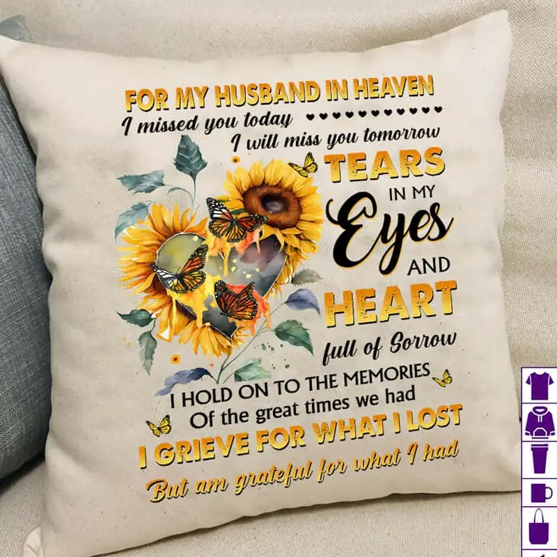 Husband in Heaven Pillow