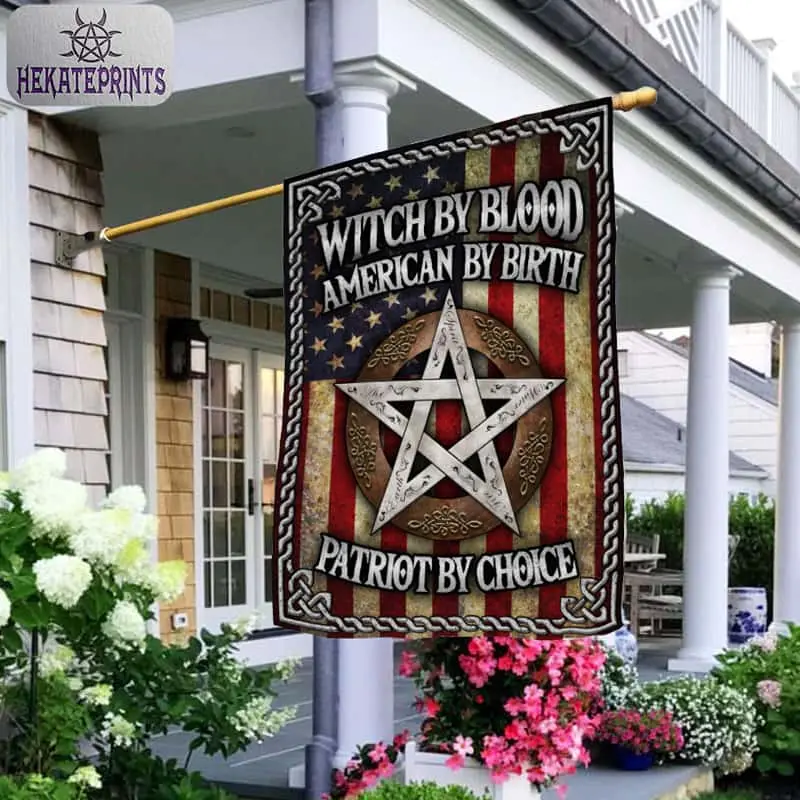 Witch by Blood America Patriot Flag