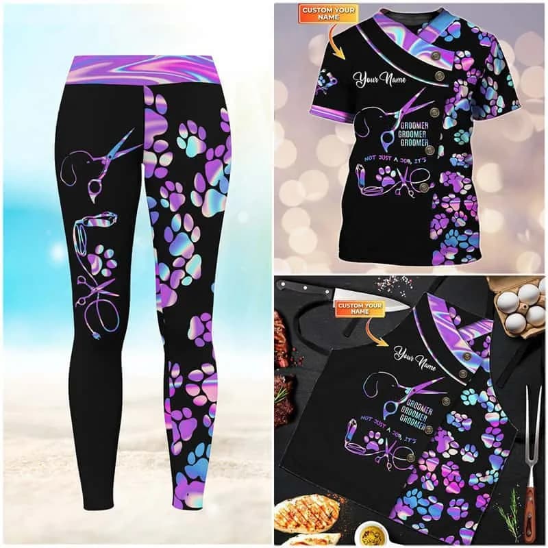 Hair Stylist Dog Leggings