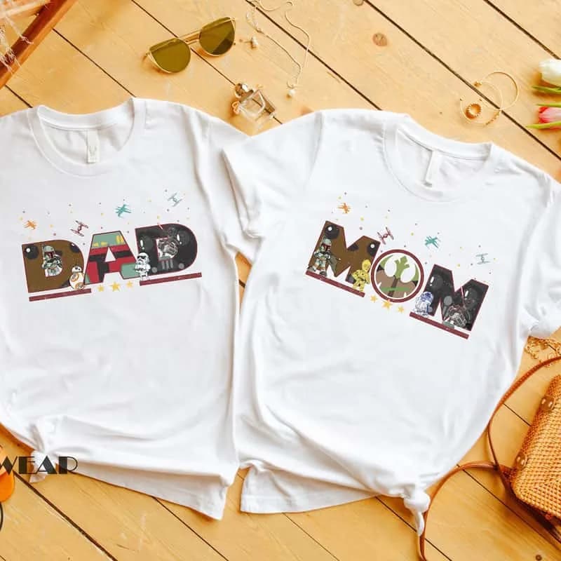 Dad Mom Star Wars Shirt