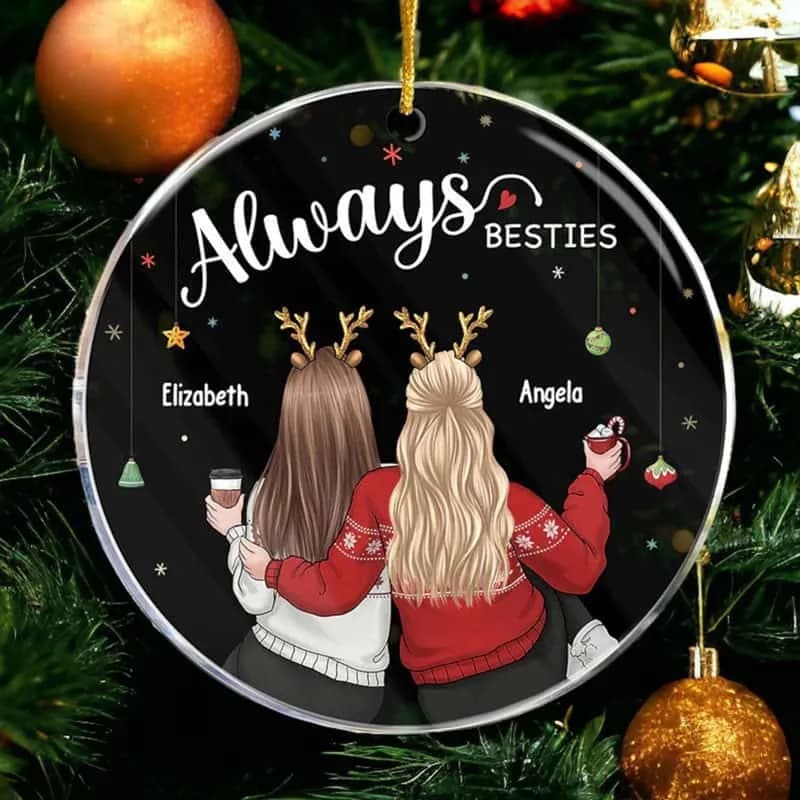 Always Besties Personalized Ornament