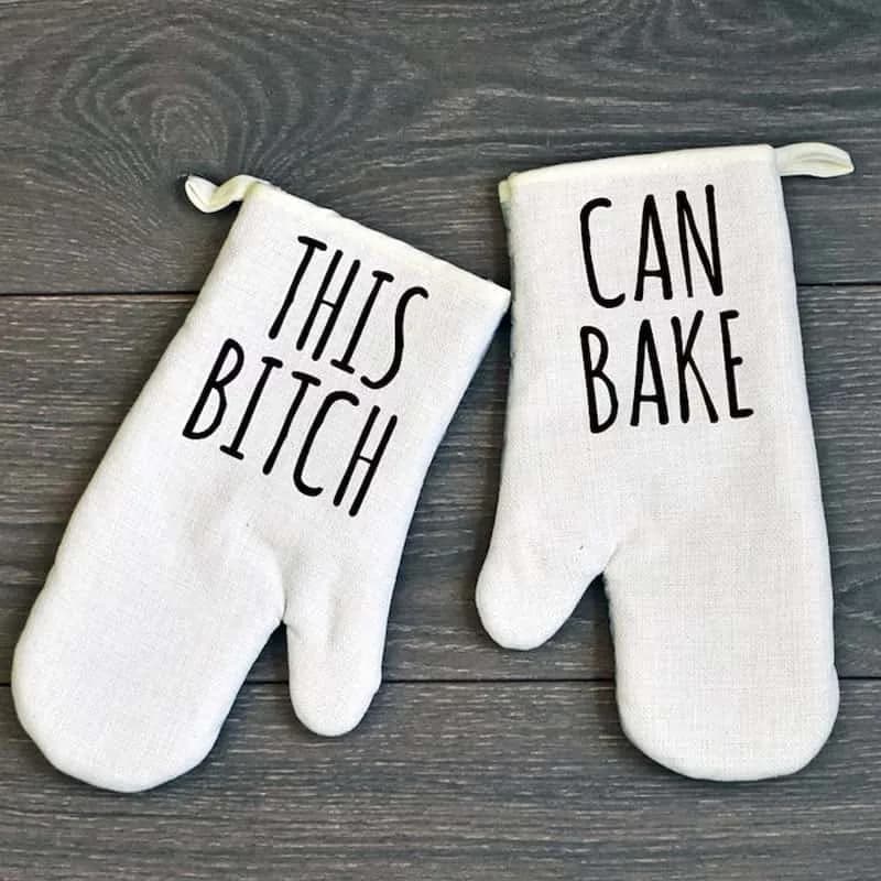 Bitch Can Bake Oven Mitts
