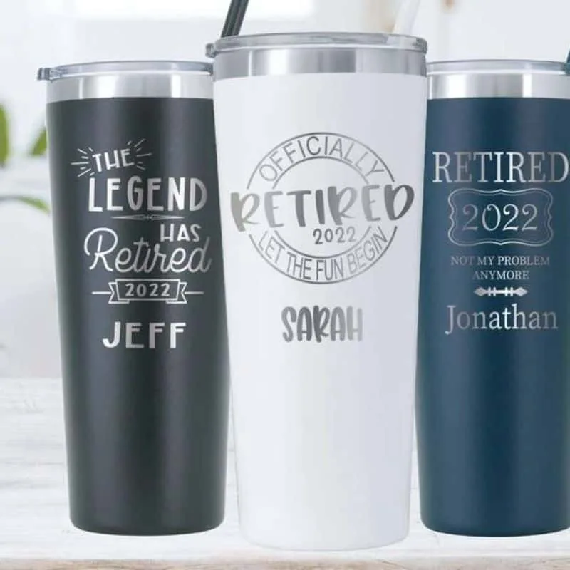 Retirement Gifts Personalized Tumbler