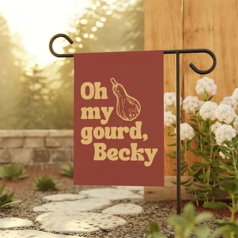 Funny Fall Pumpkin Garden Flag