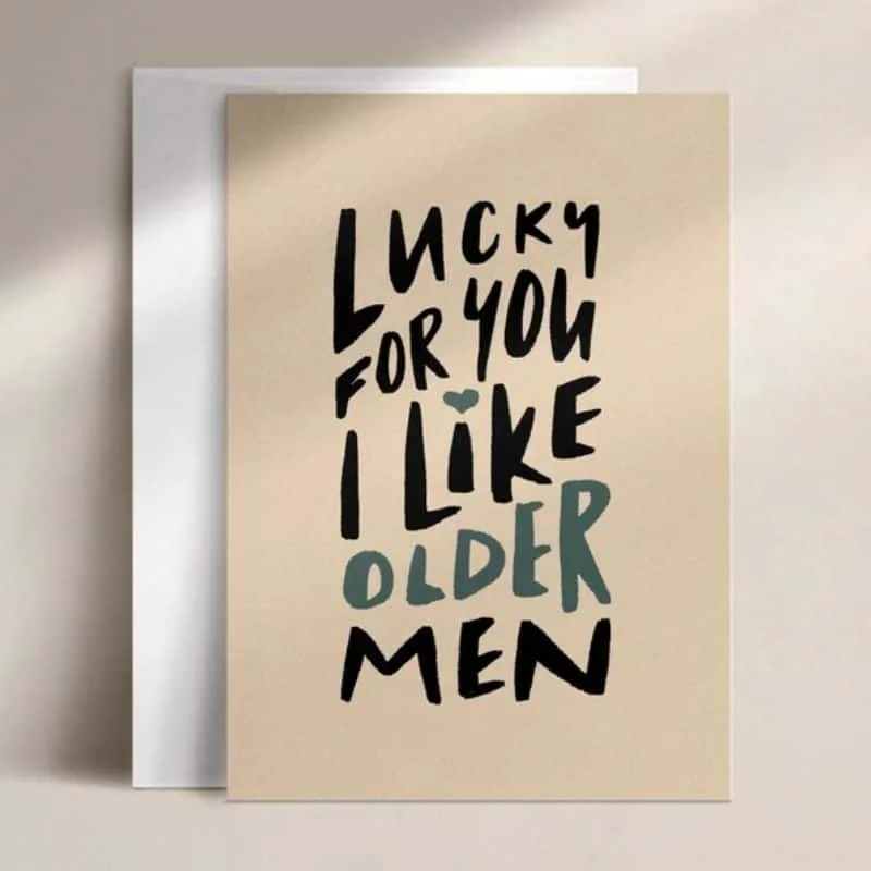 Funny Older Men Birthday Card