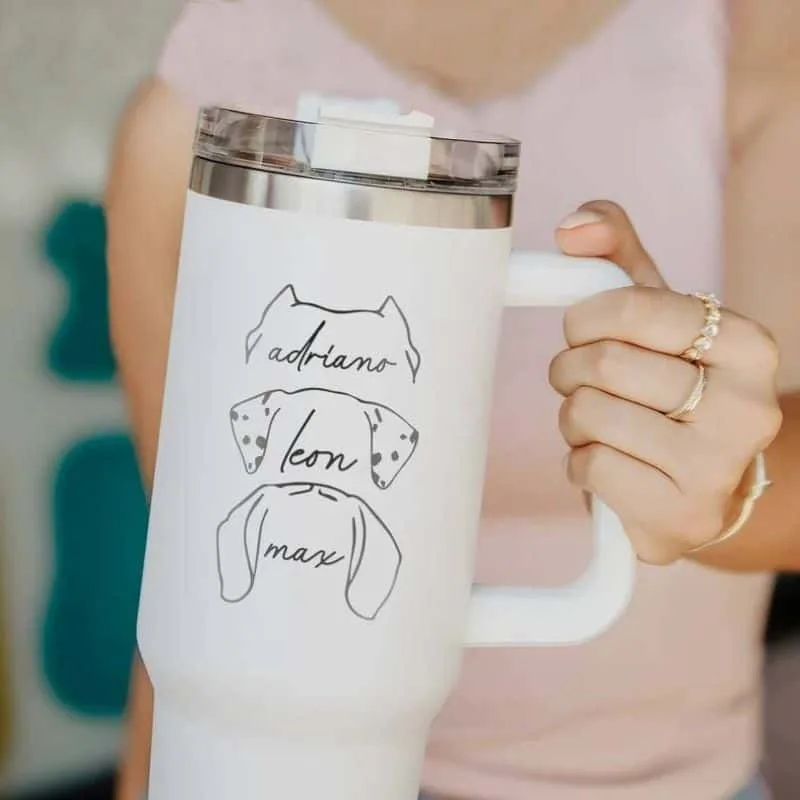 Personalized Dog Mom Tumbler