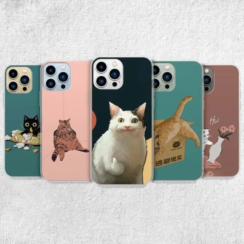Funny Aesthetic Cat Phone Case