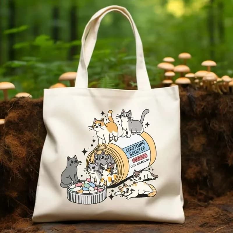 Serotonin Booster Cats Tote Bag