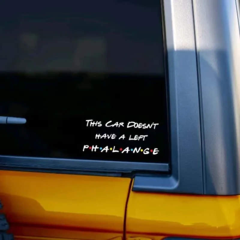 Friends Left Phalange Car Sticker