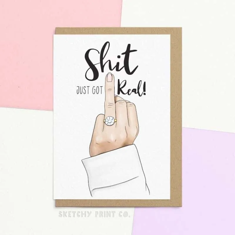 Humorous Wedding Engagement Card
