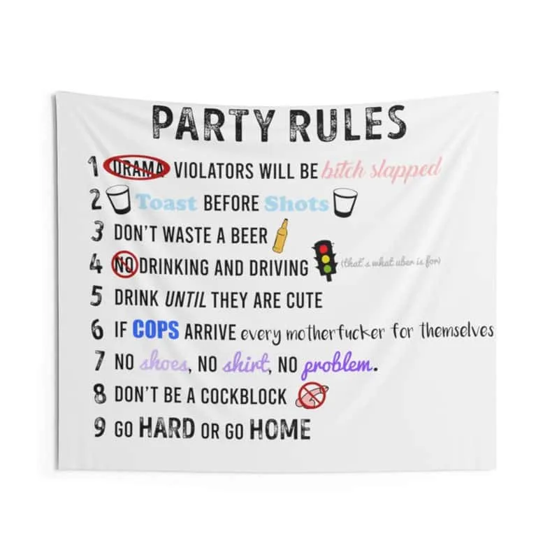 Party Rules Wall Art