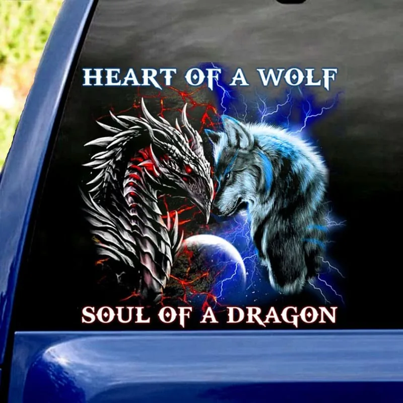 Wolf Dragon Car Decal