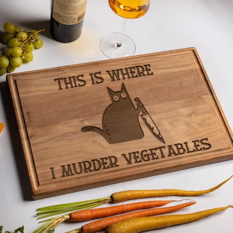 Murder Vegetables Cutting Board