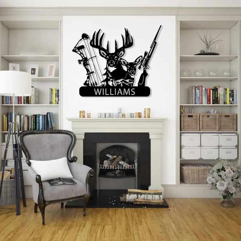 Custom Deer Hunter Metal Sign