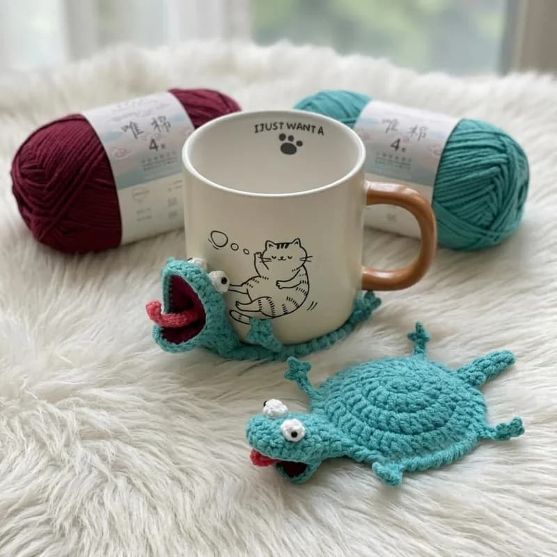 Handmade Crochet Animal Coaster